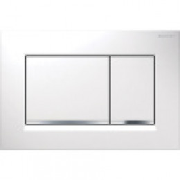 115.883.KJ.1 Sigma30 Смывная клавиша двойной смыв, белый/глянцевый хром