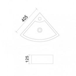 AZ-41196 Раковина угловая 40,5 *40,5*12,5  см