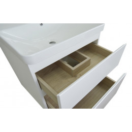 Комплект Тумба Мила 60Н (600*850*475) Напольная с раковиной Monte 60