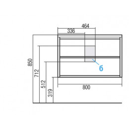 РИМИНИ  80 Тумба (БЕЗ УМЫВАЛЬНИКА ПРЕМЬЕР М 800 или VICTORIA-N столешница 800х460) NEW