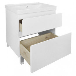 Комплект Тумба Мила 60Н (600*850*475) Напольная с раковиной Monte 60