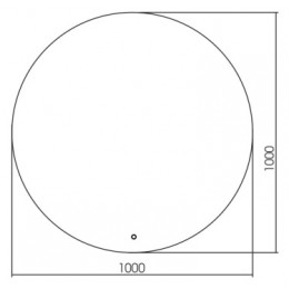 AZARIO зеркало Саванна D1000 сенсор выкл, парящая подсветка (в стену)