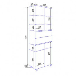 Пенал Эстима 60 напольный