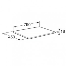 Ona Столешница под раковину 79x45x18 800мм серый матовый