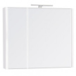 ETNA Шкаф зеркальный  800 мм, белый глянец