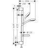 26566400 Croma Select S Набор для душа Croma Select S Vario, 0,65 м, с мыльницей Casetta