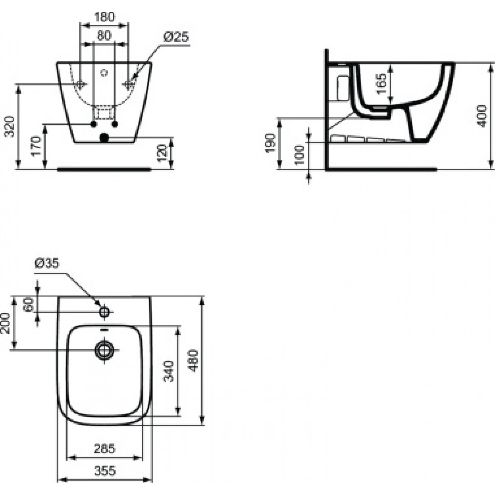 T520101 Ideal Standard i.life S Угловой бачок для унитаза, нижняя подводка, 4,5/3 л