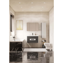 Ар-Деко Шкаф-колонна Серый Кобальт