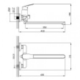 Смеситель для ванны(длинный излив)