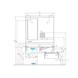 Сакура 120 Тумба (Ольха Наварра/Белый глянец) (БЕЗ УМЫВАЛЬНИКА Сакура 1200)