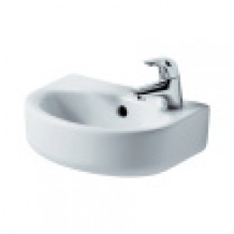 E791501 CONNECT Arc Умывальник 35 см, 1 отверстие под смеситель (справа), с отверстием перелива, для монтажа соло, без крепежа