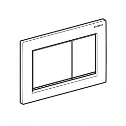 115.080.KJ.1 Omega30 Смывная клавиша двойной смыв, белый/глянцевый хром