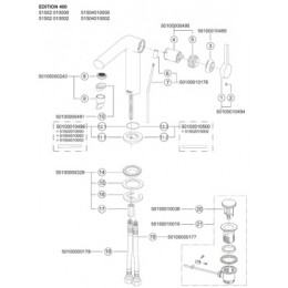 51502 010000 Edition 400 Смеситель для раковины, хром