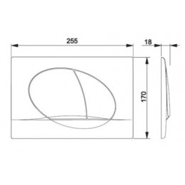 ACTIVE Смывная клавиша PL 42B для ПЭК, хром глянец (Meridian)