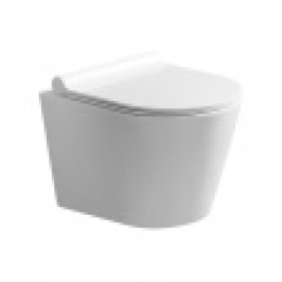 AZ-2217 Azario NOVA Подвесной безободковый унитаз с сиденьем дюропласт- микролифт ультра -тонкая 360х480э360 см