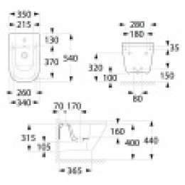 GAP Низ к биде подвесное со скрытым креплением