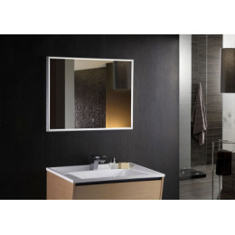 AZARIO зеркало Сантана 1000*800 -4  сенсор выкл+ часы