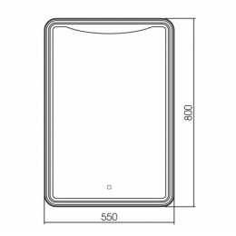 AZARIO зеркало Мали 550*800 сенсор выкл