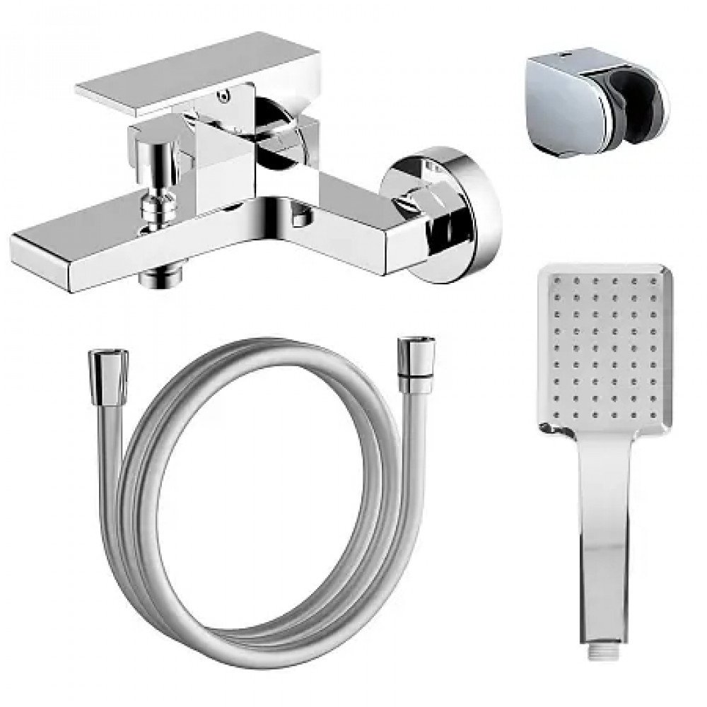 EDDIE Смеситель для ванны и душа с полным душевым набором, хром