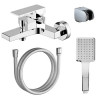 EDDIE Смеситель для ванны и душа с полным душевым набором, хром