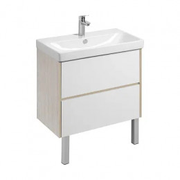 Сканди 80 Тумба Белый/Дуб Верона (БЕЗ УМЫВАЛЬНИКА Адриана-80)