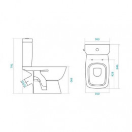 Унитаз-компакт "Нео Лайт" 2РА ДС SC SLIM