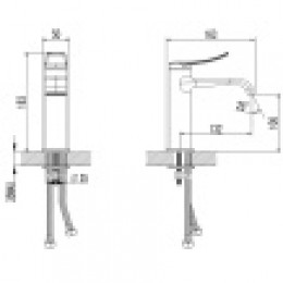 ABILITY Смеситель для раковины без донного клапана, хром