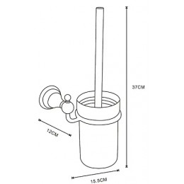 ELVIA Ерш с керамической колбой подвесной, бронза
