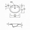E1273-00 OVALE DESS Ovale раковина 63 см. белый