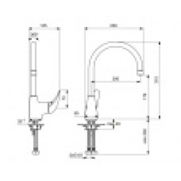 BA365AA ORION Смеситель для кухонной мойки
