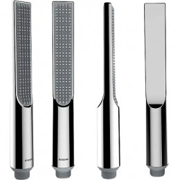 APICE Душевая штанга FLAT из латуни 110 см,душевая лейка (АБС пластик),шланг Cromolux 150 см, цвет хром