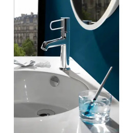 E21028-CP-CP ODEON RG Cмеситель для раковины с дк, корпус хром, ручка хром