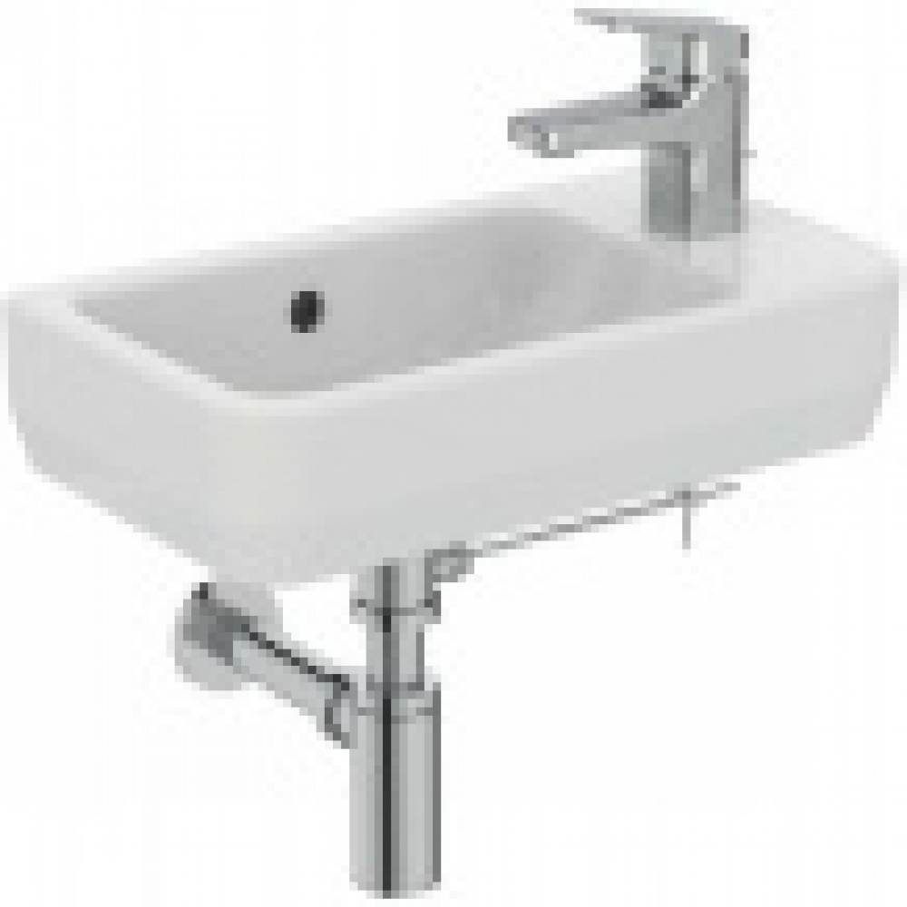 Ideal Standard i.life S раковина для рук 45x25 см, правая версия, с отверстием под смеситель, с отверстием перелива, с крепежом TT0299729, для монтажа