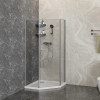 AZ-21C-90-MGR-CL Душевое ограждение SAKURA DIA-90х90х195-MGR-CL, прозрачное стекло 6 мм, профиль матовый графит