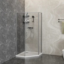 AZ-21C-90-MGR-CL Душевое ограждение SAKURA DIA-90х90х195-MGR-CL, прозрачное стекло 6 мм, профиль матовый графит