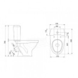 Унитаз-компакт Вест декор бежевый