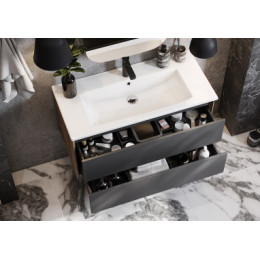 Сохо 100 Тумба Слэйт\Галька серая (БЕЗ УМЫВАЛЬНИКА "Элина-100")