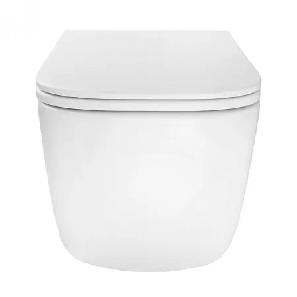 AZ-5103T-WHT BACIO Унитаз подвесной с системой смыва Tornado в комплекте с быстросъемным сиденьем микролифт, дюропласт 485*340*350mm