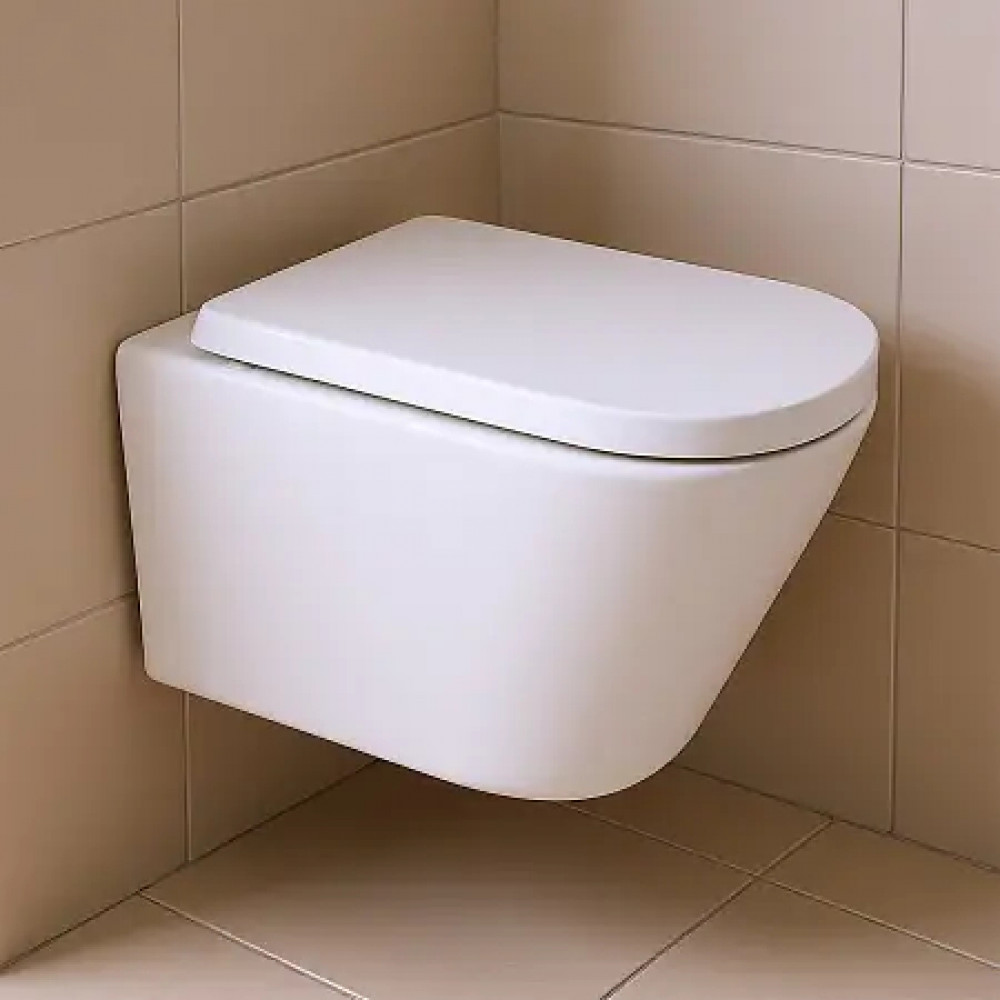 Vesper Унитаз подвесной с функцией торнадо, с сиденьем микролифт, дюропласт. 510*360*365mm (1 место)