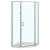 AZ-21C-90-MGR-CL Душевое ограждение SAKURA DIA-90х90х195-MGR-CL, прозрачное стекло 6 мм, профиль матовый графит