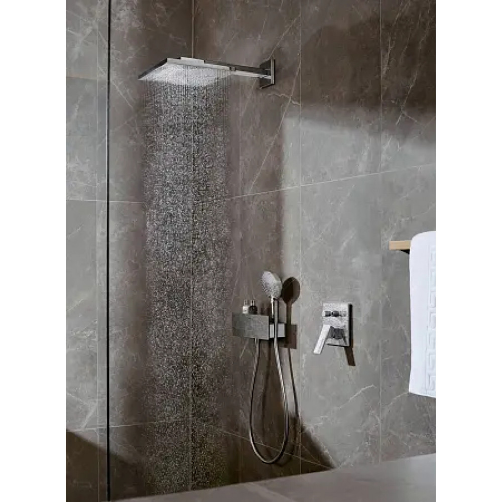 26456400 Fixfit Porter 300 держатель/полочка с шланговым подсоединением (пазы для крепления лейки с двух сторон)белый/хром