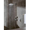 26456400 Fixfit Porter 300 держатель/полочка с шланговым подсоединением (пазы для крепления лейки с двух сторон)белый/хром