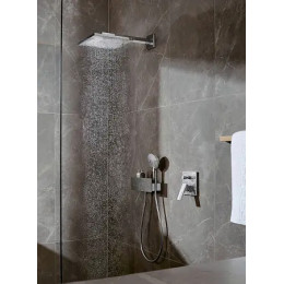 26456400 Fixfit Porter 300 держатель/полочка с шланговым подсоединением (пазы для крепления лейки с двух сторон)белый/хром
