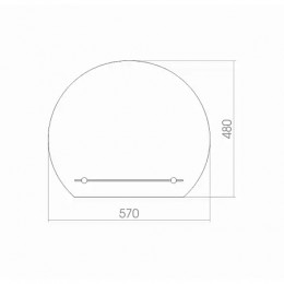 LORANTO зеркало Елена 570х480 зеркало с полкой
