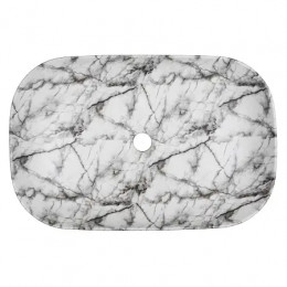 AZ-2143-P-M805  Раковина накладная. Размер: 610x410x145 дизайн под камень темный