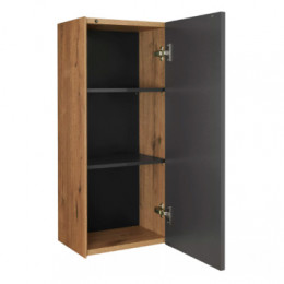 Сохо Шкаф навесной Дуб Веллингтон/Графит софт