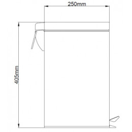 AZ-301-12L Мусорное ведро с педалью 12 л., хром