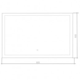 AZARIO зеркало Сантана 800х600 (сенсор выкл)