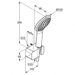 KLUDI FRESHLINE Душевой гарнитур для ванны 1S, арт. 6787005-00