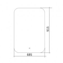 AZARIO зеркало Паллада 685*915 - 2 подогрев + сенсор выкл